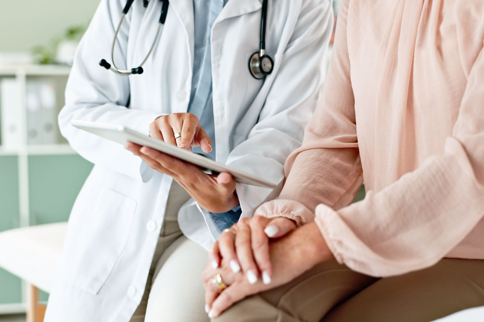 A provider reviewing a plan with a patient